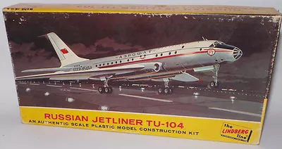 Aviation : Russian Jetliner Tu-104 Plastic Model Kit By Lindberg. Ref: 413 • £75
