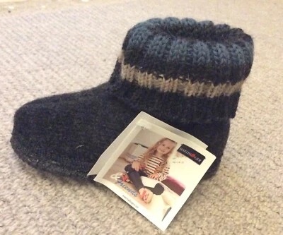 £10 • Buy Haflinger Wool Kids 6 / 23EU HI-top Blue Slippers