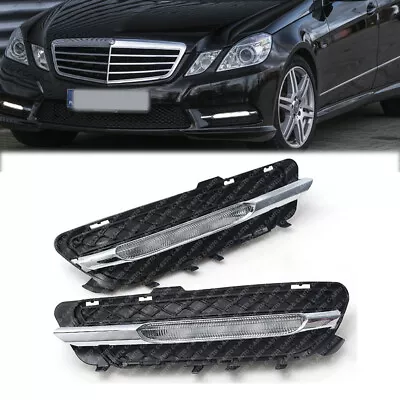 Pair Front Daytime Running Light For Mercedes-Benz W212 E250 E300 E350 2009-2013 • $80.30