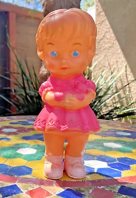 Vintage Edward Mobley Rubber Squeaky Doll 8.5 Inches  50s-60s • $13.99