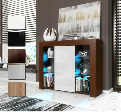 £119.90 • Buy Modern Sideboard Display Cabinet Cupboard TV Stand Living Room High Gloss Doors