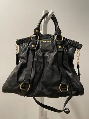 Miu Miu Vitello Lux Black Bag • $450