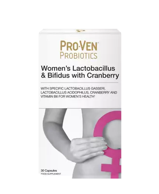 Proven Probiotics Women's Lactobacillus And Bifidus With Cranberry - 30 Capsules • £9.99