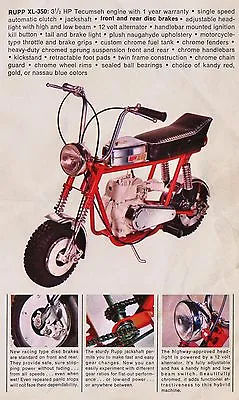 Rupp Xl-350 Vintage Mini Bike Minicycle Sales Ad/brochure • $13.35