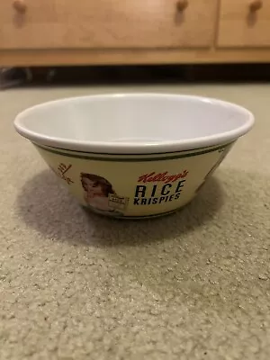 Vintage Kellogg's Rice Krispies 24 Oz 6-1/2  Cereal Bowl *Children At Play* • $25