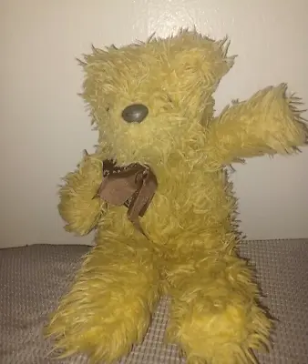 Scruffy Teddy Bear Plush ~ I Love You Brown Bow Tie • $32