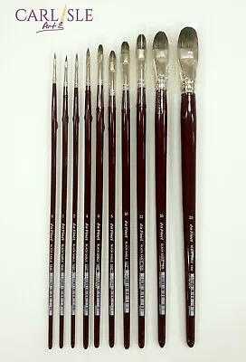 Da Vinci Black Kolinsky Oil Filbert Brush Series 1845 - Choose Your Size • $19.45