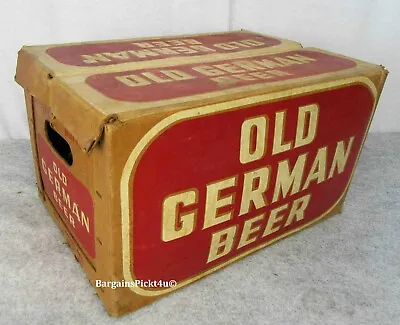 Antique Advertising OLD GERMAN BEER Vintage Bottle Shipping Crate Box Carrier • $115