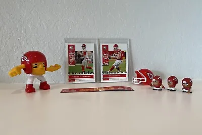 NFL KC Chiefs Souvenirs Mahomes/Kelce Cards #54 & 56 Miniature Figures & Helmet • $15.99