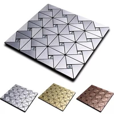 Self-adhesive Mosaic Aluminium Tile Kitchen Bathroom Backsplash • $26.05