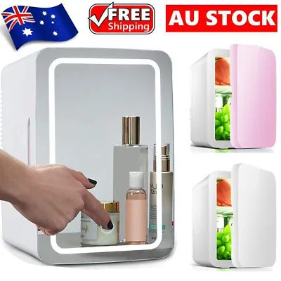 $81.69 • Buy 8L Mini Fridge Portable Beauty Cosmetics LED Mirror Makeup Refrigerator Cooler