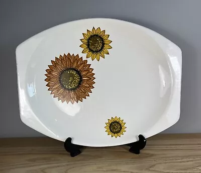 J & G Meakin Studio Sunflowers Platter / Steak Plate- Vintage - England - 31cm • £12.99