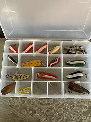 Vintage Spoon Style Fishing Lures X 18 Johnson Weedless Dardevle In Plano Organ • $10