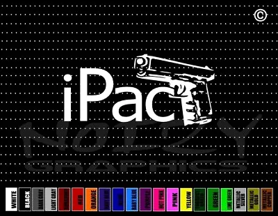 IPac Gun Funny NRA Molon Labe 2nd Amendment Rifle Car Decal Window Vinyl Sticker • $4.99