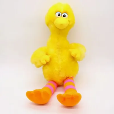 Vintage Sesame Street Big Bird 16  Plush Muppets Applause Plastic Eye Korea • $14.99