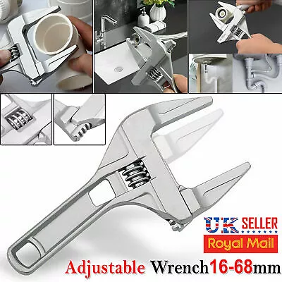 16-68mm Adjustable Large Spanner Wrench Opening Bathroom Nut Key DIY Hand Tool • £4.99