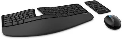 Microsoft Sculpt Ergonomic Wireless Desktop Keyboard And Wireless Mouse L5V • $202.95