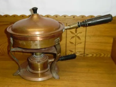 Antique Heavy Charles R. Ruegger Inc New York Copper Warmer Chaffing Dish • $149.99