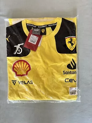 Ferrari Special Edition T-Shirt (Large) Speed Yellow 75th Anniversary Monza • £28