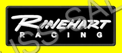 RINEHART RACING EMBROIDERED PATCH IRON/SEW ON ~4''x 1-1/2  HARLEY EXHAUST INDIAN • $12