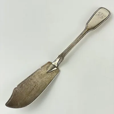 Antique Solid Silver Fish Knife Chawner & Co 1857 19.5cm 63.2g • £69