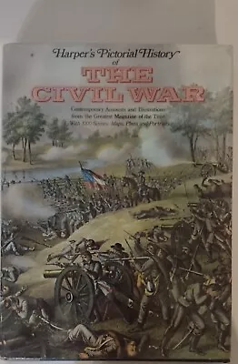 Vintage HUGE Coffee Table Book - Harper's Pictorial History Of The Civil War • $12.95