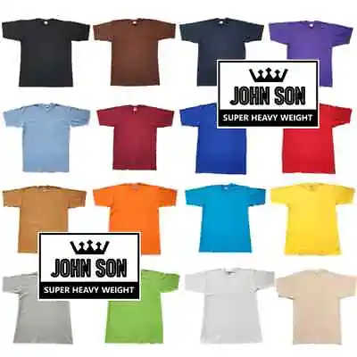 *[JOHN SON](Pack Of 6) Mens Super Heavy Weight Big Size Plain T-shirts [S~7XL] • $47.95