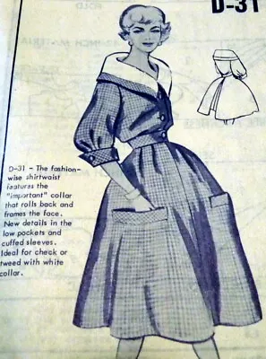 LOVELY VTG 1950s DRESS MODES ROYALE Sewing Pattern 14/34 FF • $9.99