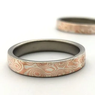 Mokume Gane Ring 3 Mm Width Size 7 Wedding Engagement Birthday Luxury Unique  • $129.99