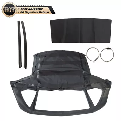 Silscvtt Convertible Soft Top Black For 1972-1989 Mercedes 280 380 450 560/SL • $173.44