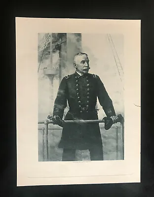 Steel Engraving Dewey George Admiral Of The US Navy Manilla Bay Commodore 1898 • $9.99