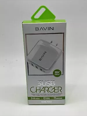 USB Wall Charger 3-Port 18W BAVIN Travel Charger Multi Port USB Charger PC632 • $9.77