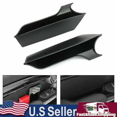 Black Interior Door Armrest Storage Box Organizer Holde Tirm For MINI Cooper • $18.80