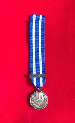 Miniature Nato Afghanistan Isaf Medal With 6  Ribbon - Brand New Fast Dispatch • £6.99