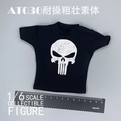 1/6 Scale Male Sodier Punisher T-shirt Model For 12'' Strong AT030 Figure • $16.99