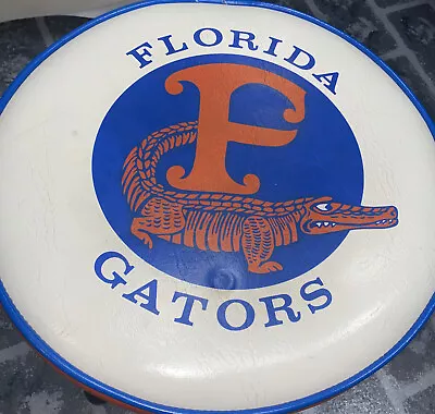 Vintage  Vinyl Florida Gators 10 Inch Foot Stool With Removable Wooden Legs. • $99.99