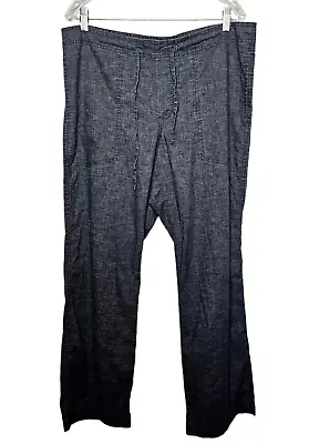 PRANA Men’s Sutra Hemp Yoga Pants Large Grey Blue Lightweight Lounge • $38