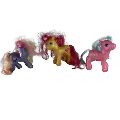 My Little Pony G3 3 Ponies Lot With Rainbow Swirl G3 And Cotton Candy G3  Hasbro • $11.99