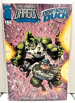 SAVAGE DRAGON/DESTROYER DUCK #1 (Image 1996) TMNT APP  HTF  Larsen Gerber NICE! • $14.99