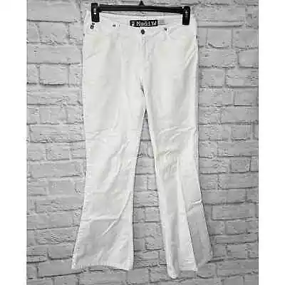 Mudd Yo! Jeans Low Rise Flare Legs Y2K White Juniors Size 9 • $27.96