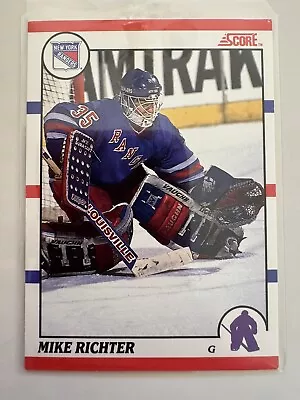 1990-91 Score Canadian - #74 Mike Richter (RC) -New York Rangers • $2