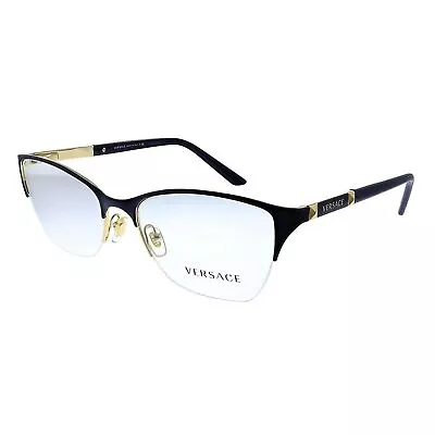 Versace VE 1218 1345 Violet Gold Metal Semi-Rimless Eyeglasses 53mm • $89.99