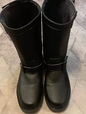 VEGETARIAN Engineer Boots US Women's Size 7 Vegan Shoes Punk Biker Metal Goth • $100