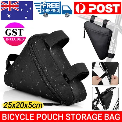 Bicycle Cycling Triangle Storage Bag Bike Front Tube Frame Waterproof Pouch Bags • $7.45
