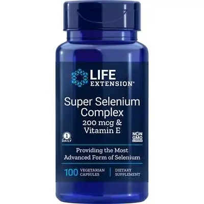 Life Extension Super Selenium Complex & Vitamin E 100 Veg Caps • $10.50