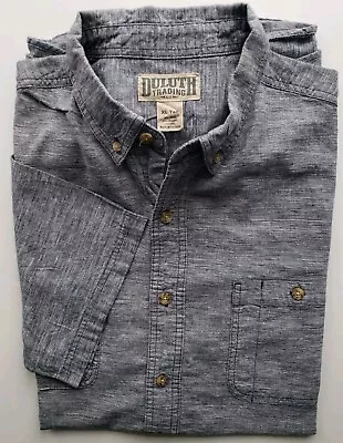 Duluth 60620 Sz XL TALL Hemp Gray Short Sleeve Shirt 55% Hemp 45% Cotton • $16