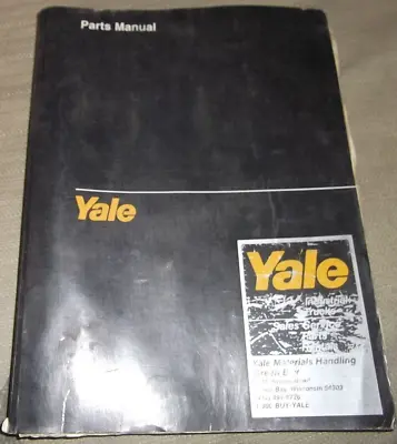 Yale 030 040 Esc / Hc Forklift Lift Truck Parts Manual Book Catalog • $39.99