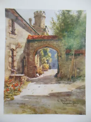 £7.99 • Buy Original 1909 HAMPSHIRE Print Of Winchester College Brewhouse- Wilfrid Ball