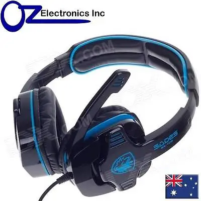 $29 • Buy SADES GPOWER 708 Stereo PC Gaming Headset Headphones Noise Cancel Mic Brand New