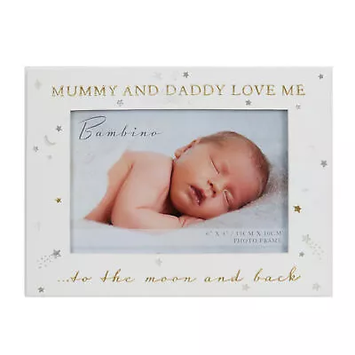 Baby Photo Frame - 6” X 4” - Cream / Unisex - Mummy And Daddy Love Me • £14.69